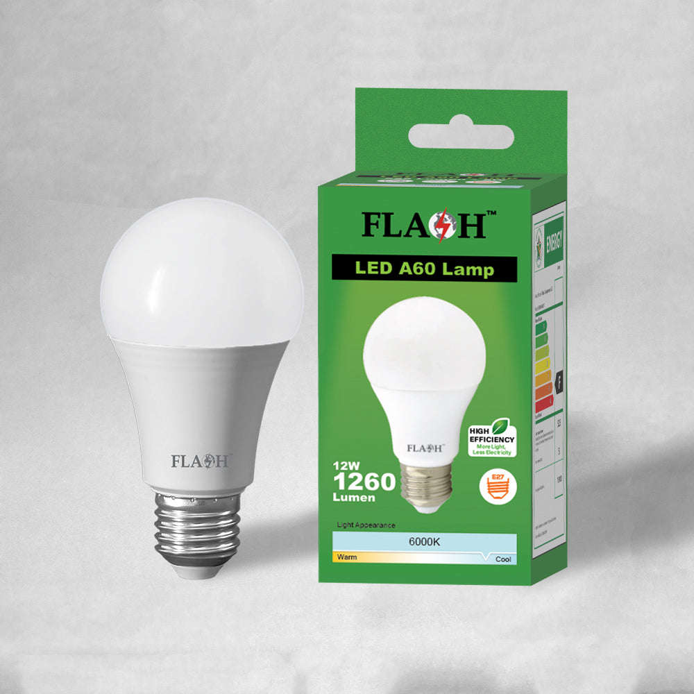 FLASH LED High Efficiency All Purpose Light Bulb 12W A60 Lamp E27 (10 pack)