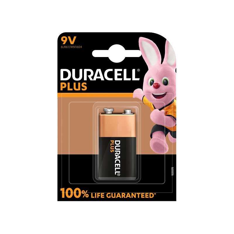 DURACELL Battery Plus Rectangular 1,s 9v Mn1604b1