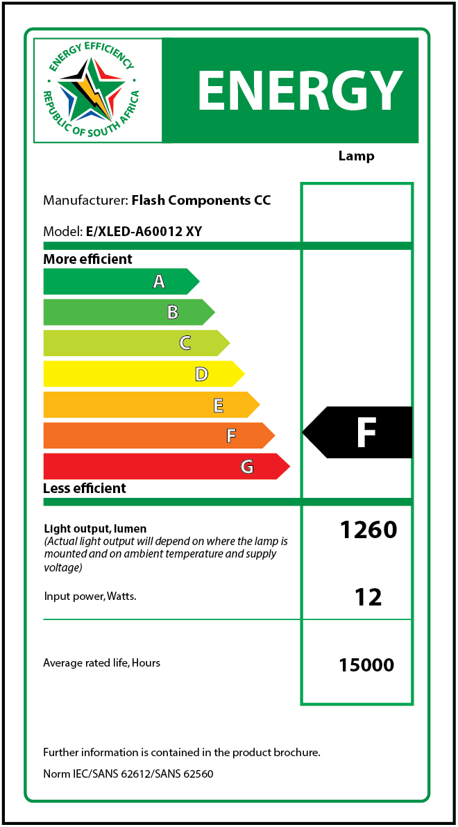 FLASH LED High Efficiency All Purpose Light Bulb 12W A60 Lamp B22 (10 pack)