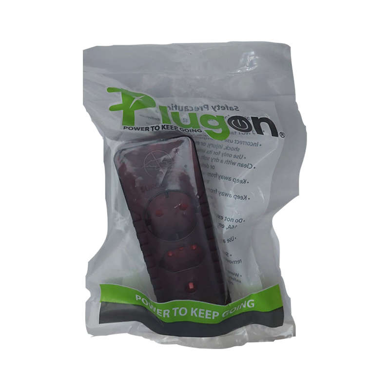 PLUGON Plug Adaptor 1 × 16A + 1 × Schuko 3 Way Surge Protect (R-21S)