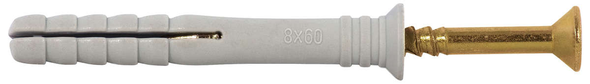 RUWAG Nylon Wall Plug Nail-In Anchor 6mm x 70mm ( Pack of 100 )