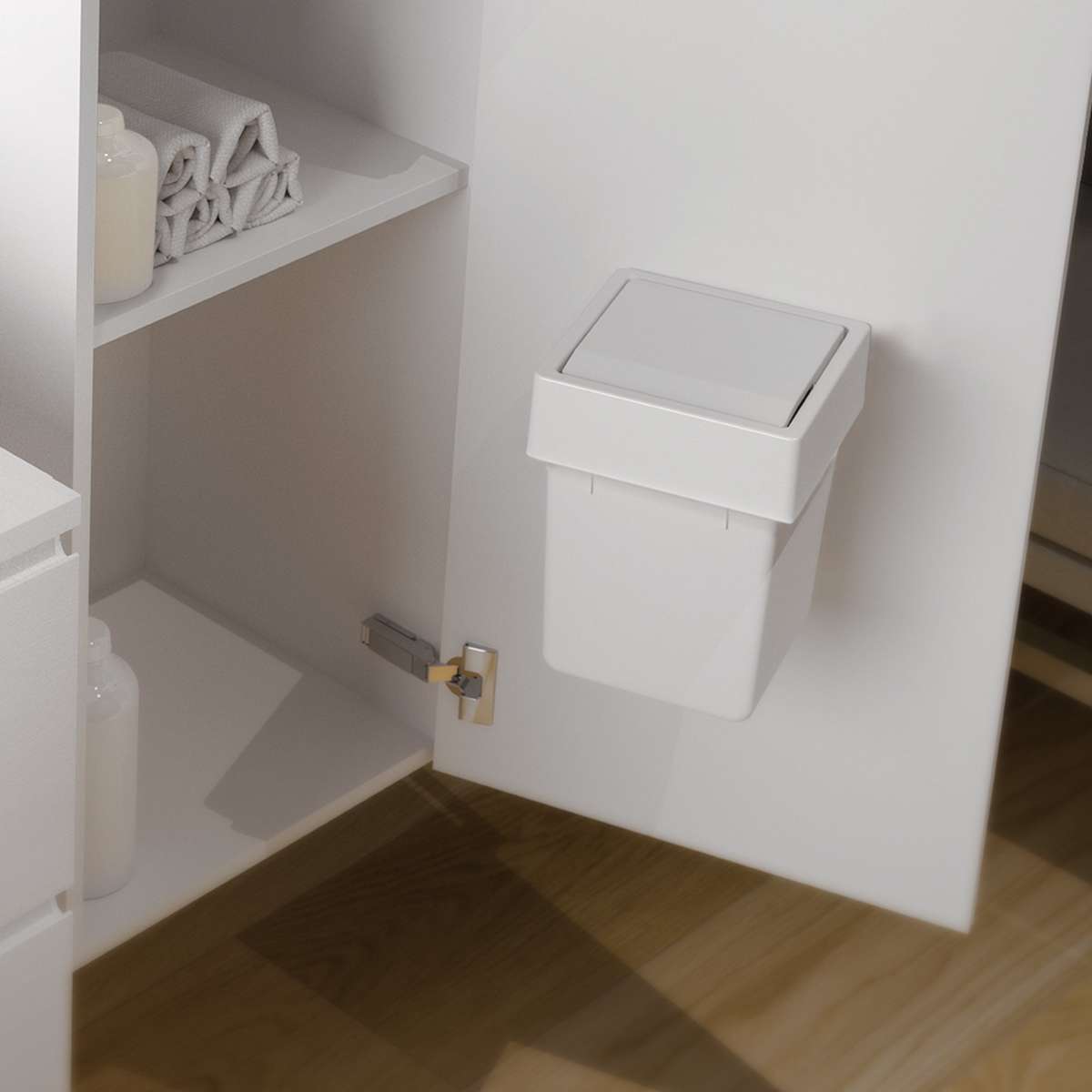 ROCO Onda Door Mounted Bin White 5 Litre
