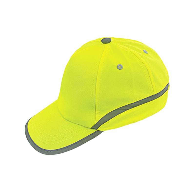 PIONEER SAFETY Cap High Visibility With Reflective Tape Lime