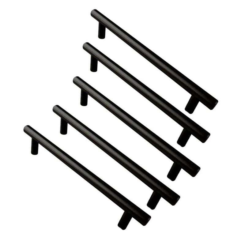 ROCO Cupboard Handle Bar Hollow Black 160mm x 12mm ( 5 Pack )