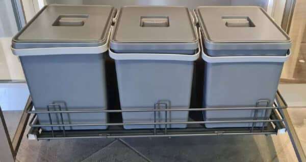 ROCO Waste System 3 Bin Dark Grey 15 Litre