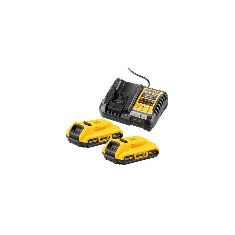 DEWALT 18V XR 2 x 2.0Ah Battery Kit