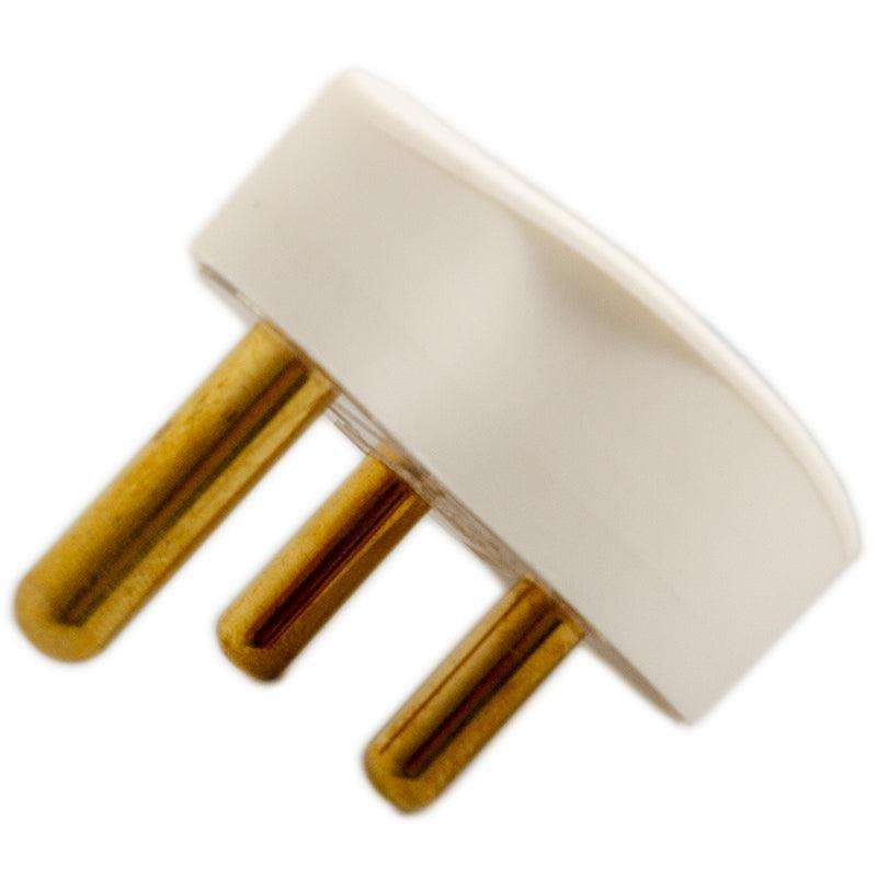 United Electrical Hollow Plugtop Pin White
