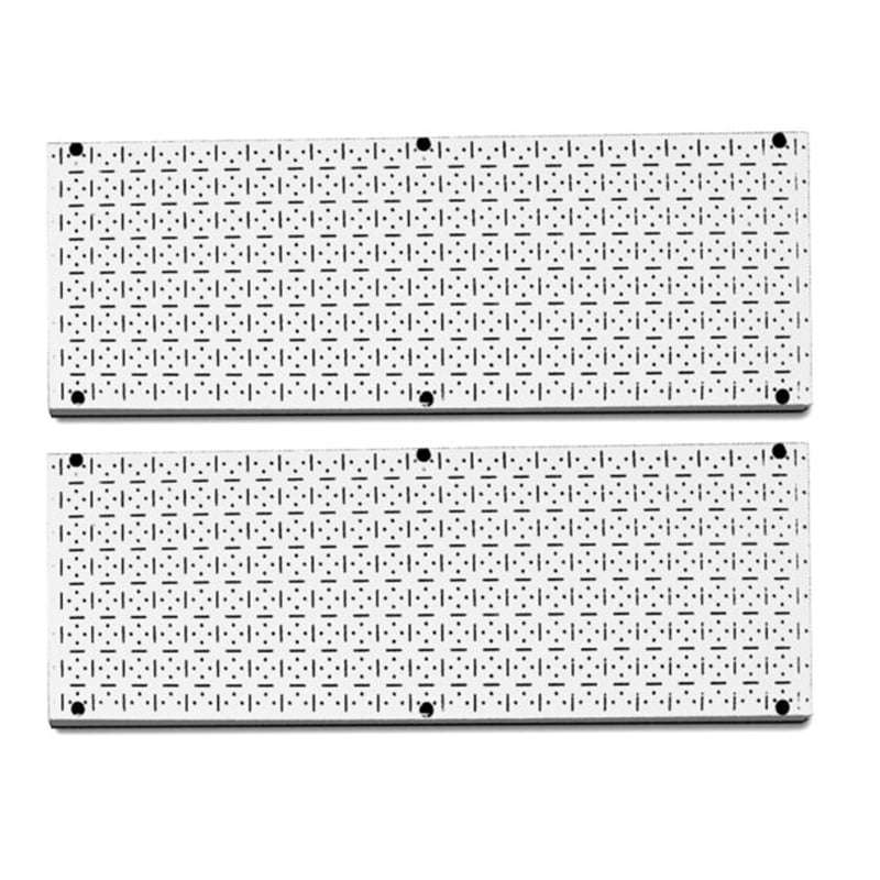 CLIP-FIT Powder Coated Steel Pegboard White 1200mm x 500mm ( 2 Pack )