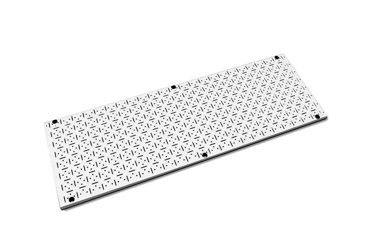 CLIP-FIT Powder Coated Steel Pegboard White 1200mm x 500mm ( 2 Pack )