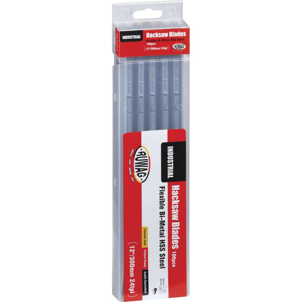 RUWAG Bi-metal HSS Hacksaw Blade 24 TPI ( 100 Pack )