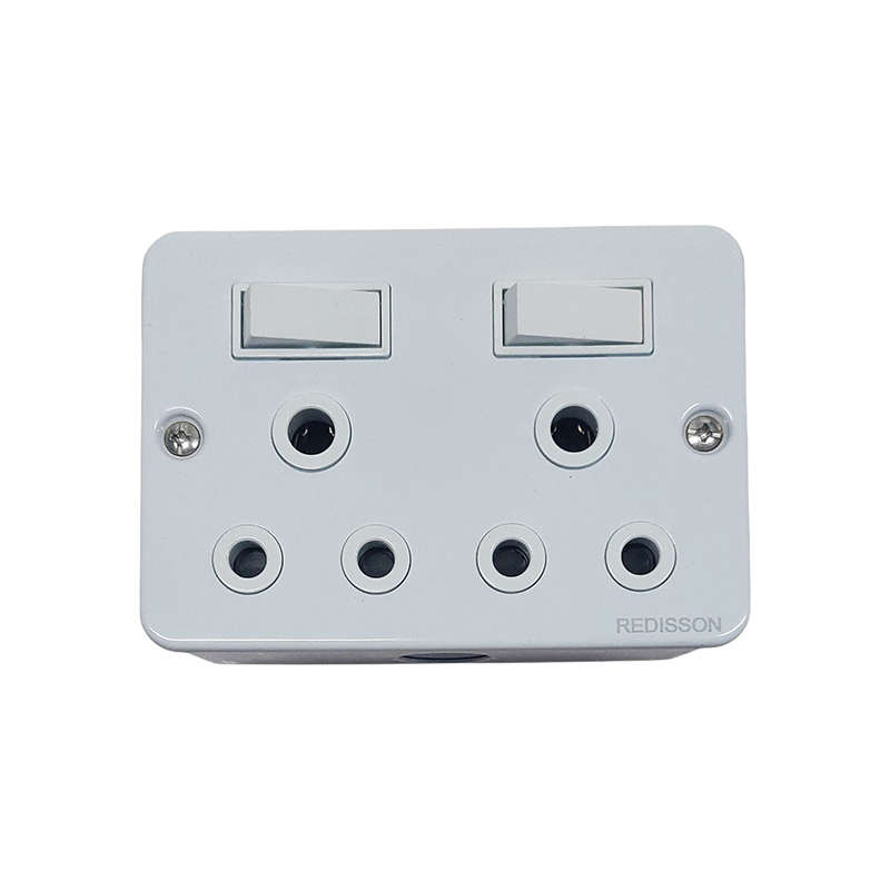 PLUGON Industrial Double Socket Switch 50mm x 100mm