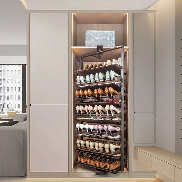ROCO Rotating Shoe Rack Dark Grey 10 Layer