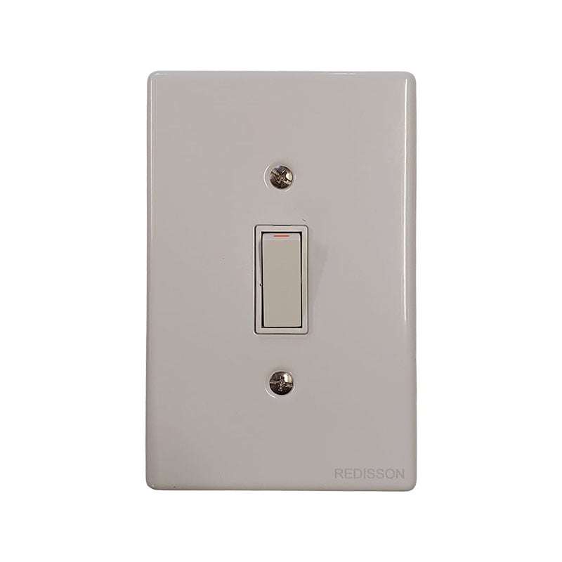 PLUGON Light Switch Steel 1 Lever 4 x 2