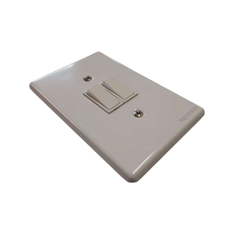 PLUGON Light Switch Steel 2 Lever 4 x 2