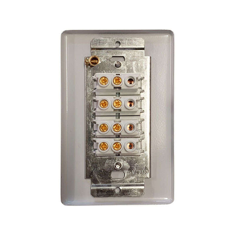 PLUGON Steel Light Switch 4 Lever 4 x 2