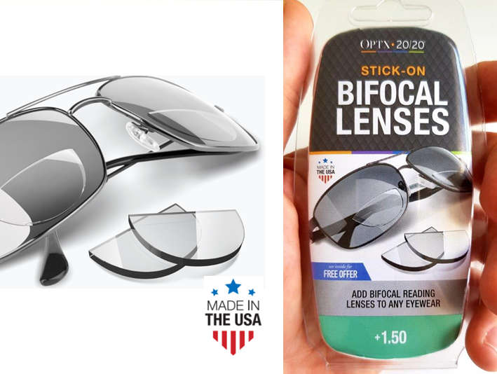 Hydrotac Stick-On Bifocal Reading Lenses , +1.50