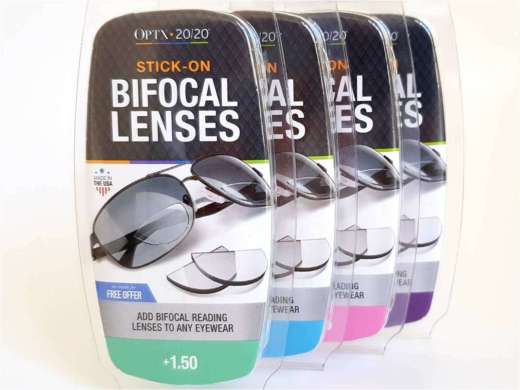Hydrotac Stick-On Bifocal Reading Lenses , +1.50