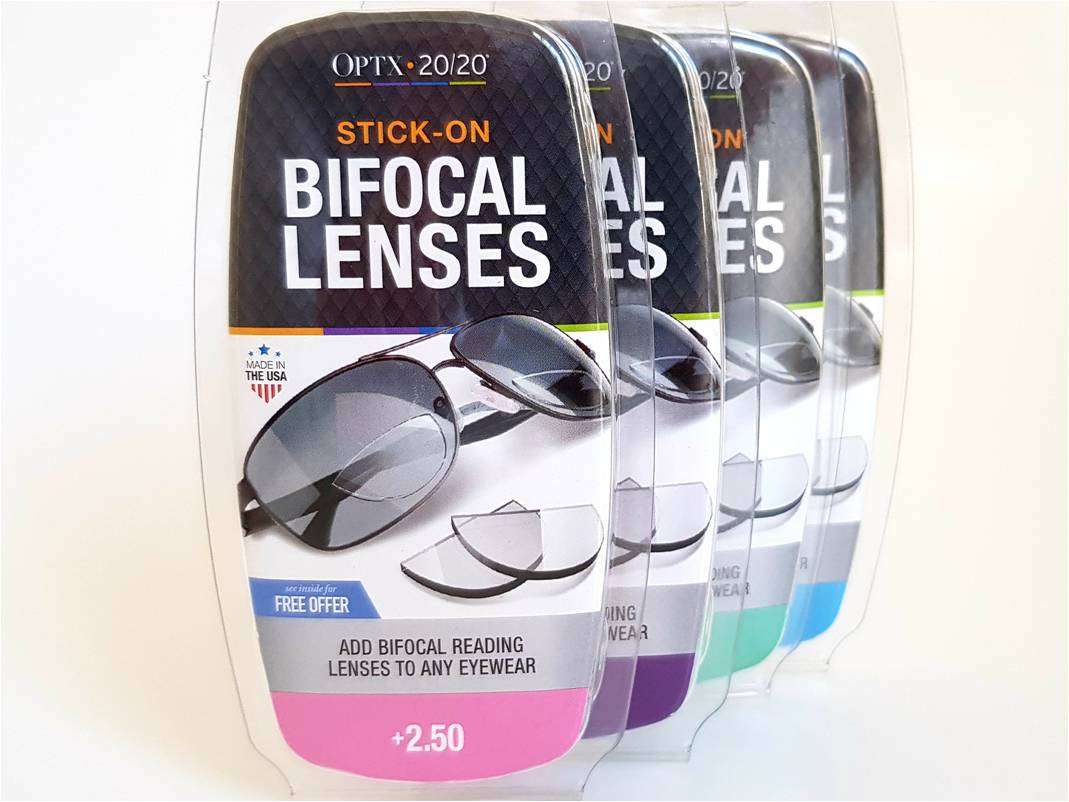 Hydrotac Stick-On Bifocal Reading Lenses , +2.50