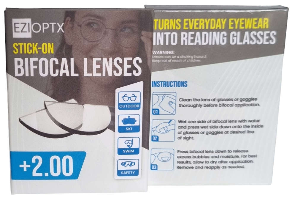 EziOptx Stick-On Bifocal Reading Lenses