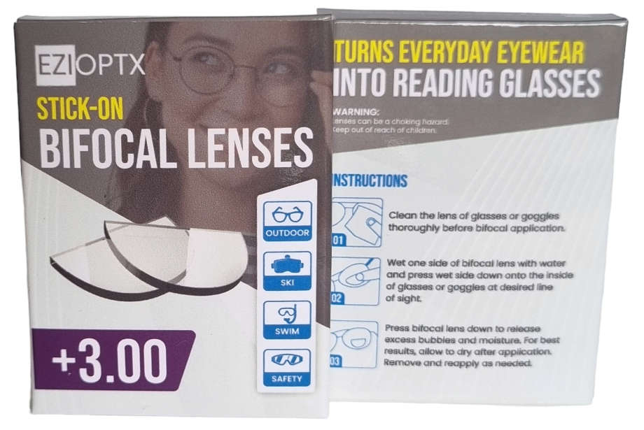 EziOptx Stick-On Bifocal Reading Lenses