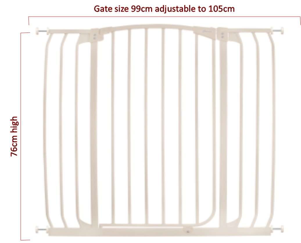 Liberty Hallway Gate - White (99cm to108cm) [Steel] - 7kg