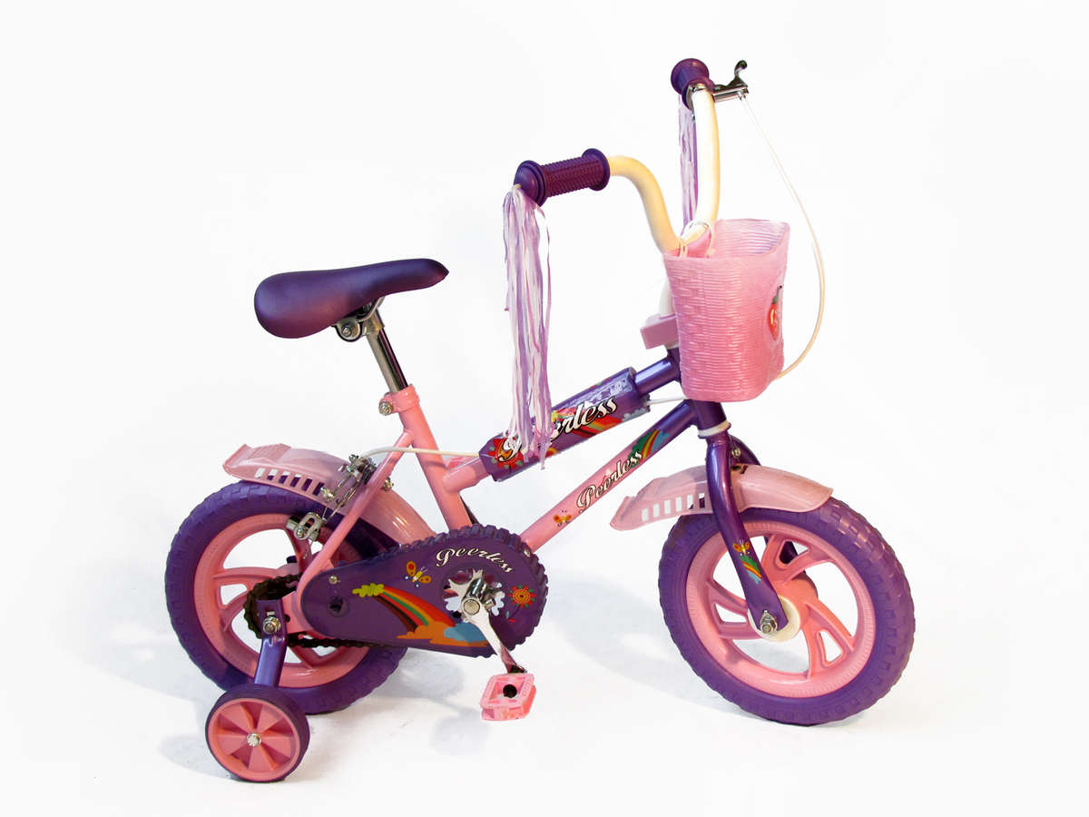 Peerless Girls 12" BMX Bike with Training Wheels - Light Pink & Purple - Pink, Purple