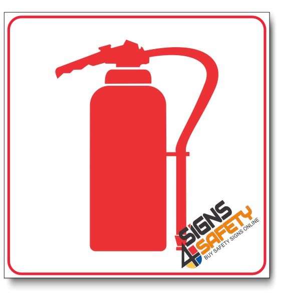 Fire Extinguisher Sign - 150mm * 150mm 0.9mm ABS Plastic