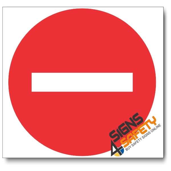 (PV6) No Entry Sign - 150mm * 150mm 0.6mm Chromadek Steel