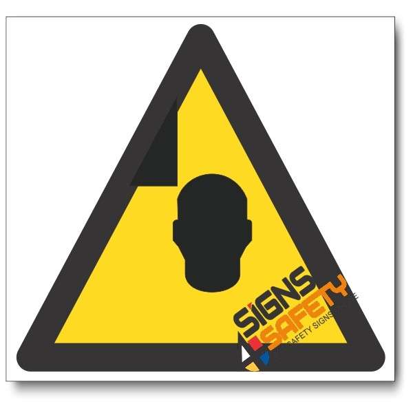 Mind Your Head Hazard Sign - 150mm * 150mm 0.9mm ABS Plastic