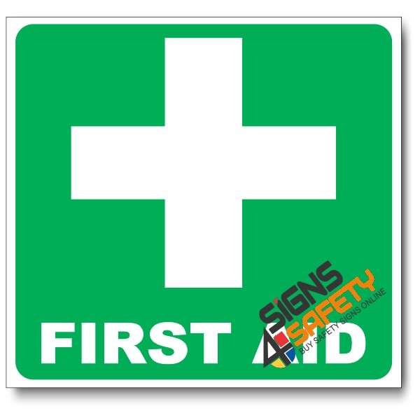 (GA1B) First Aid Equipment Sign - 190mm * 190mm 0.9mm Reflective ABS Plastic