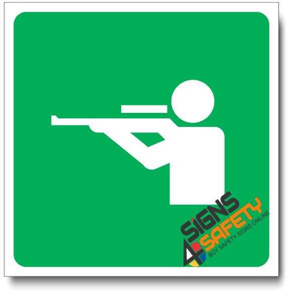 (IN51) Firing Range Sign - 290mm * 290mm 0.9mm ABS Plastic
