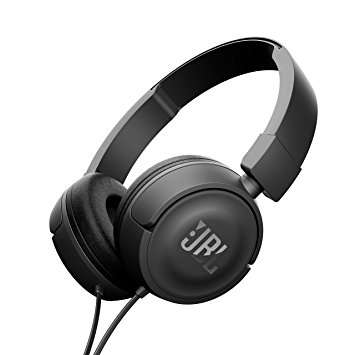 JBL Harman T450 On Ear Lightweight Foldable Headphones with Mic, Black