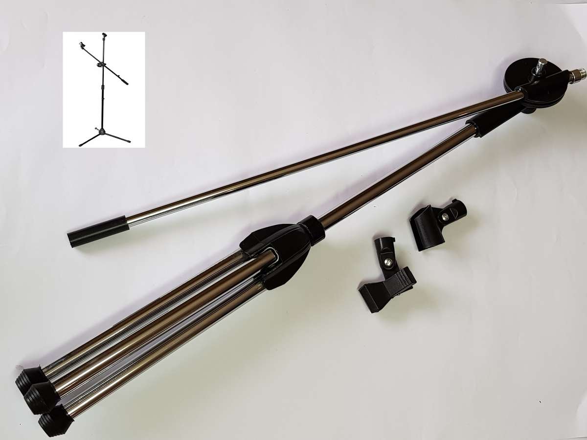 Tripod Microphone Stand (Chrome Finish)