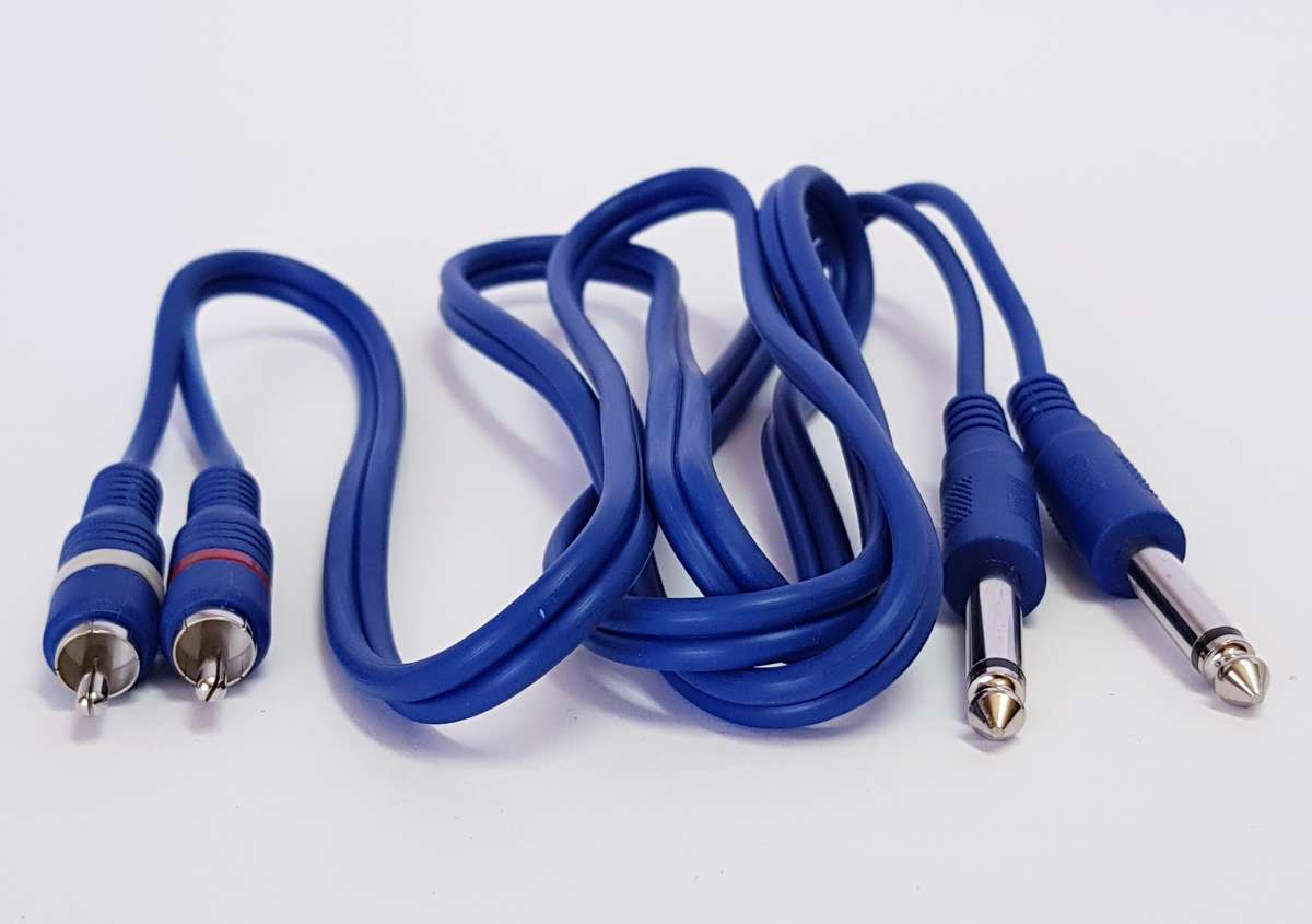 Dual RCA to Dual 6.3mm Mono Audio Cable (1.5M)