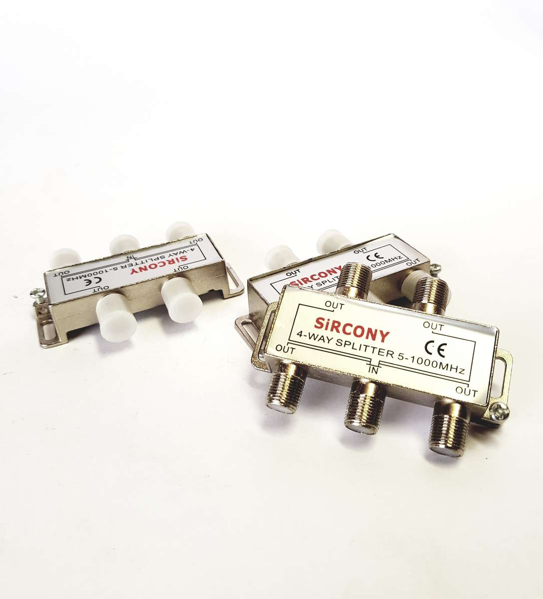 4-Way Coaxial TV/RF Splitter (Metal)