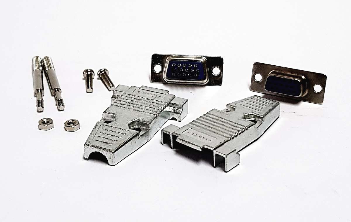 15-Pin FEMALE HDB Socket - Metal Housing (2-Pack)