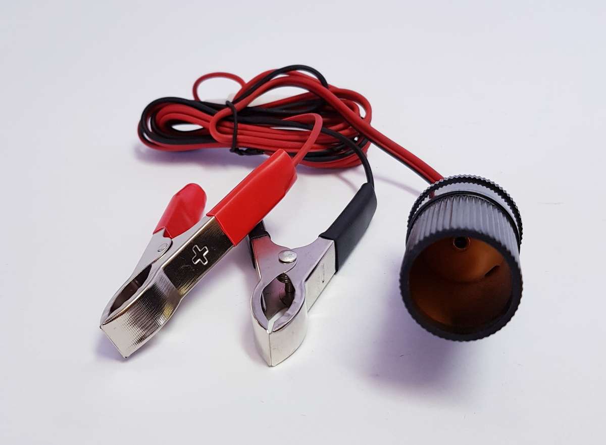 Auto Jack Adaptor (12V Battery Clamp to Cigarette Lighter)