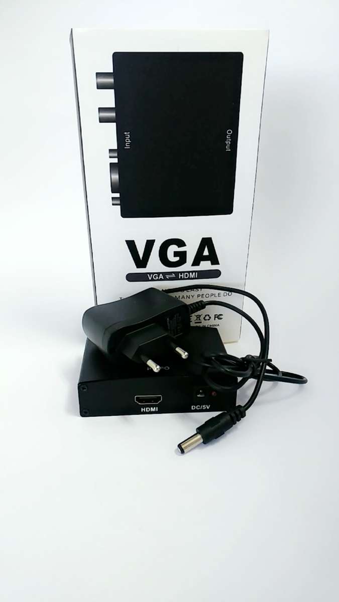 VGA to HDMI Converter Box (Power Supply Included)