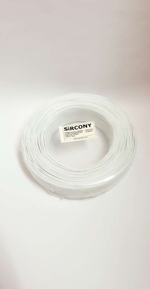 2 Core Alarm & Security Cable (100m) - White
