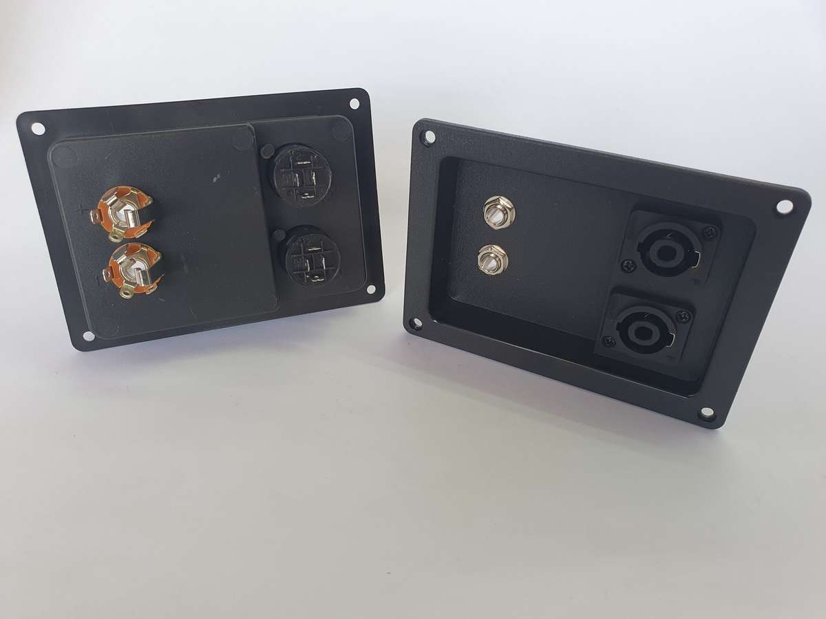 SPEAKER BOX BACK PLATE (2xSPEAKON + 2x6.3MM) HARD PLASTIC
