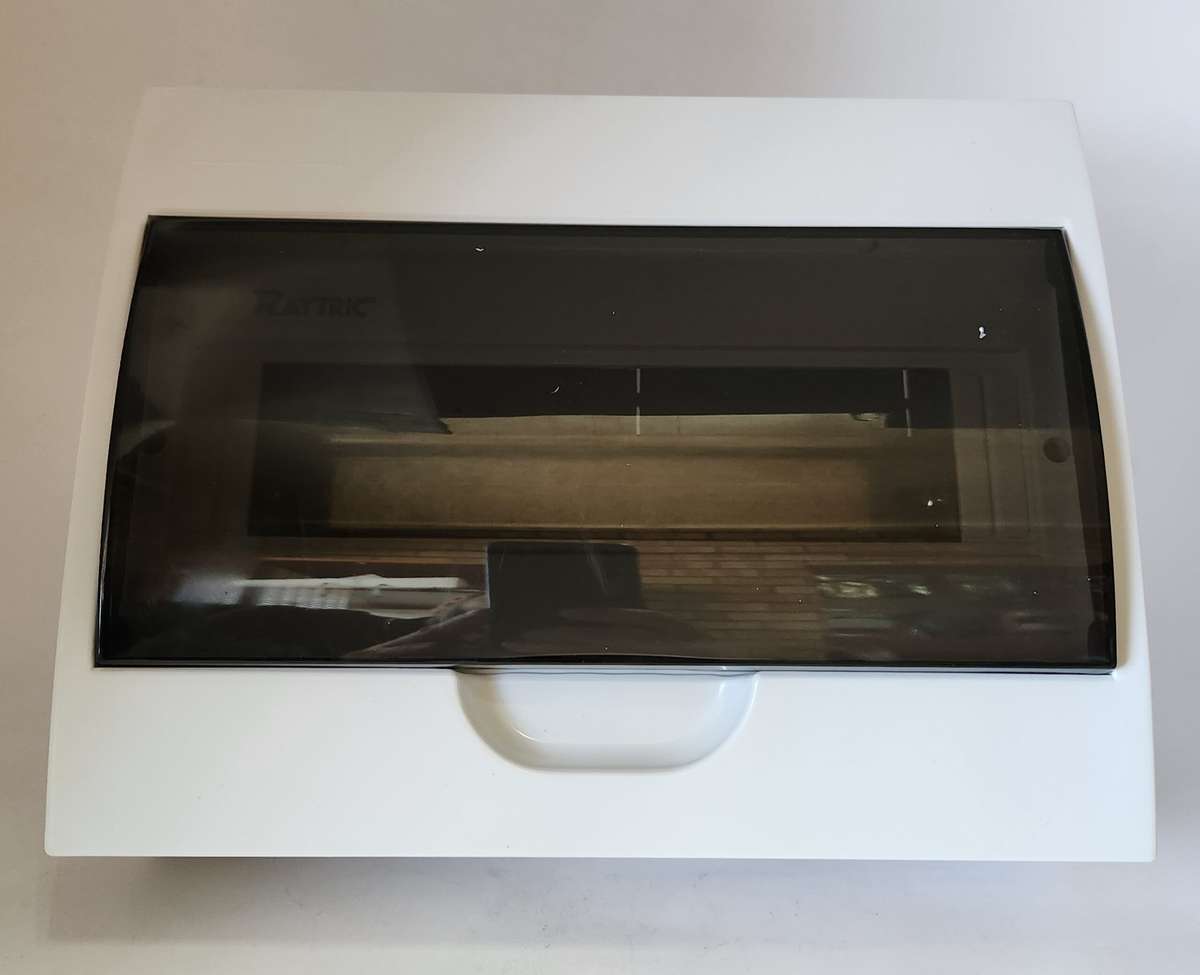 18-Way DIN Rail Distribution Board  Empty, Surface Mount PVC