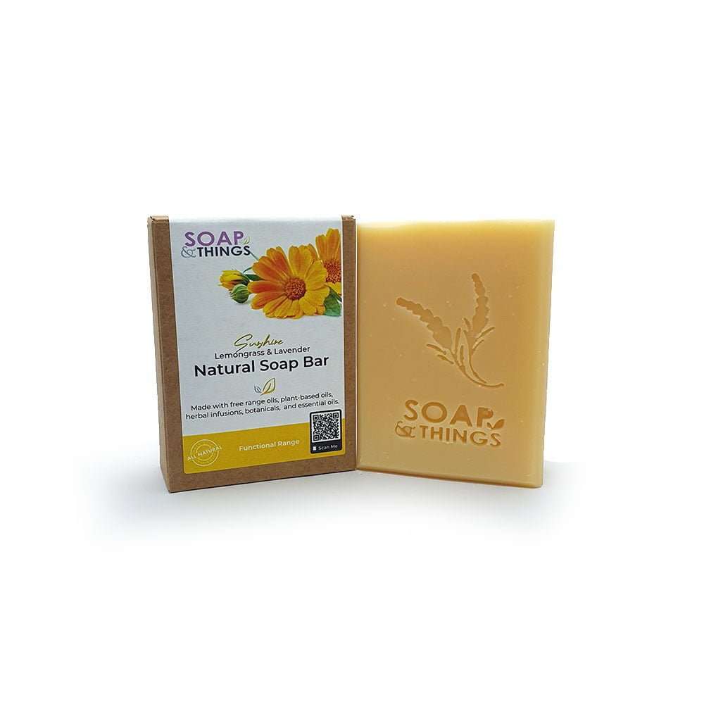 Sunshine Soap Bar, Lavender & Lemongrass Essential Oils Natural Handmade Soap