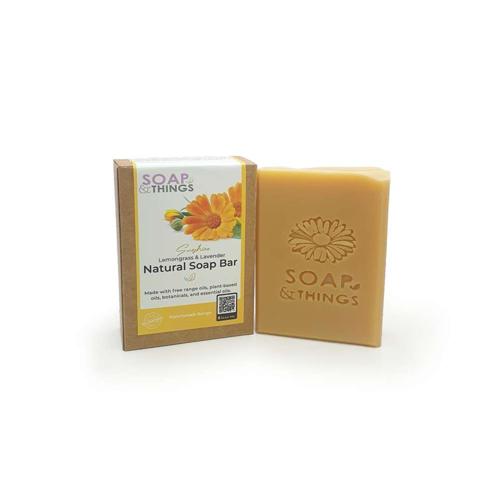 Sunshine Soap Bar, Lavender & Lemongrass Essential Oils Natural Handmade Soap