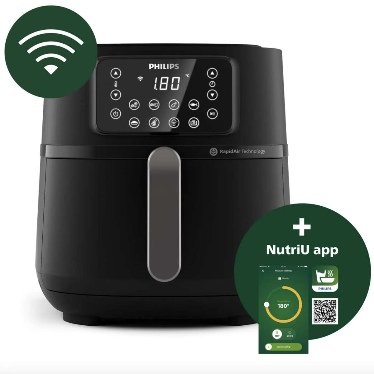 Philips 5000 Series (7.2L) Connected XXL Airfryer - HD9285/90 (New, open-box item)