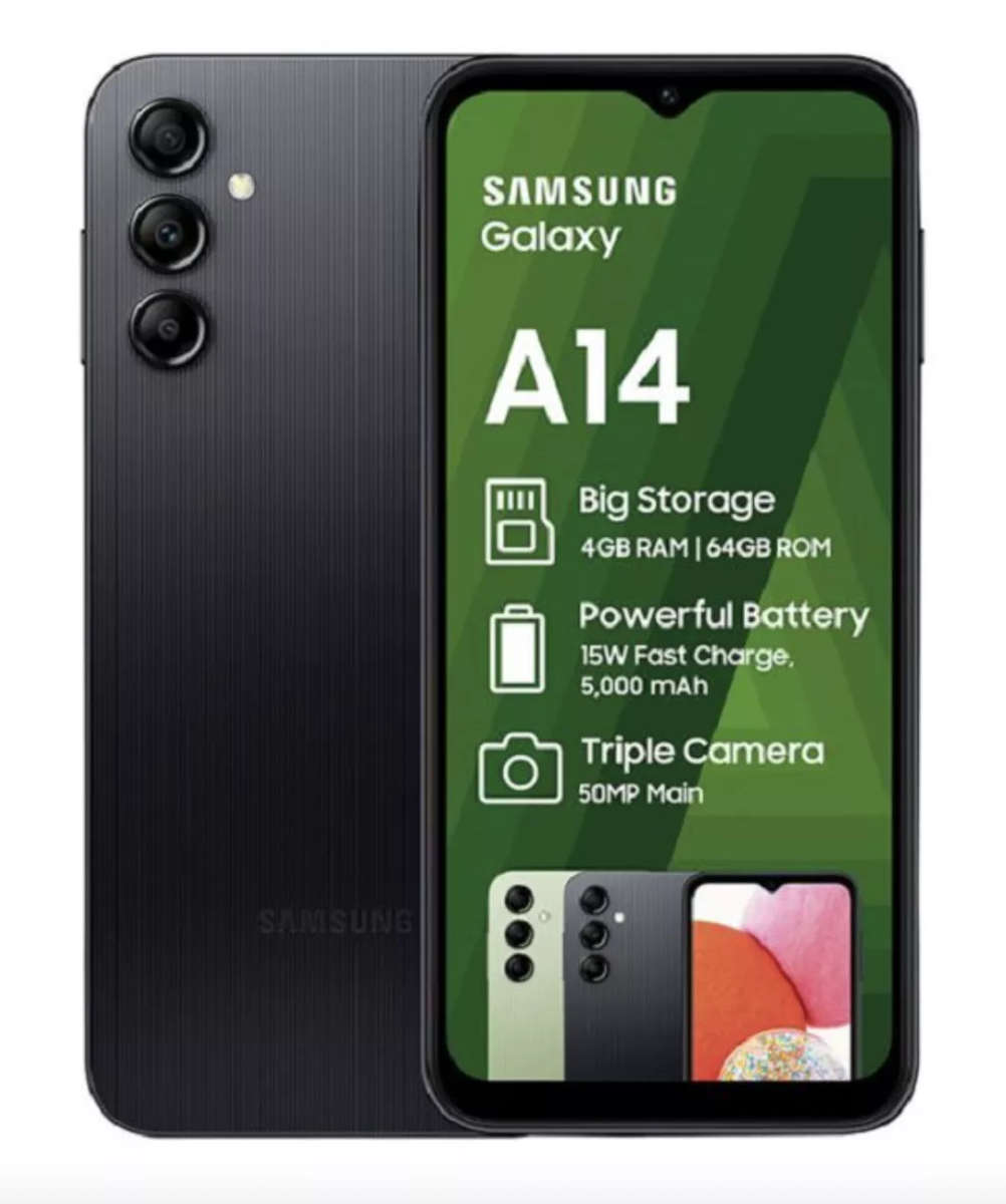 Samsung Galaxy A14 Black Ds 64gb (New, open-box item)