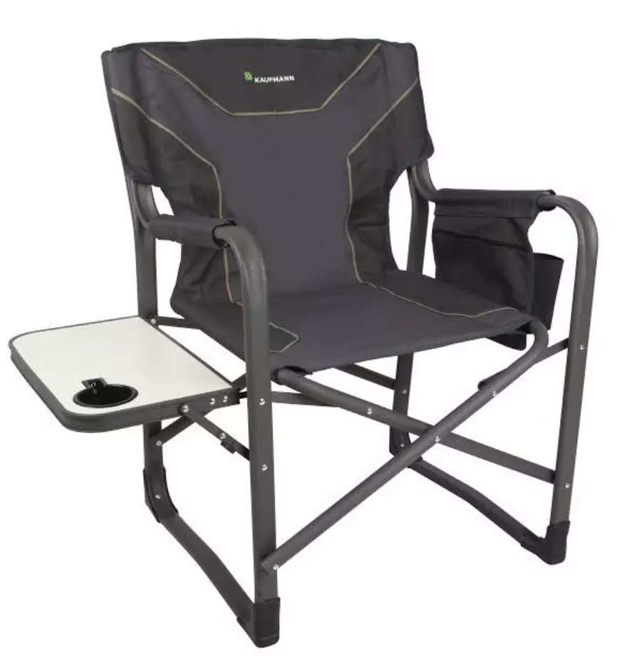 Kaufmann Chair - Steel Directors Flat Frame - Grey
