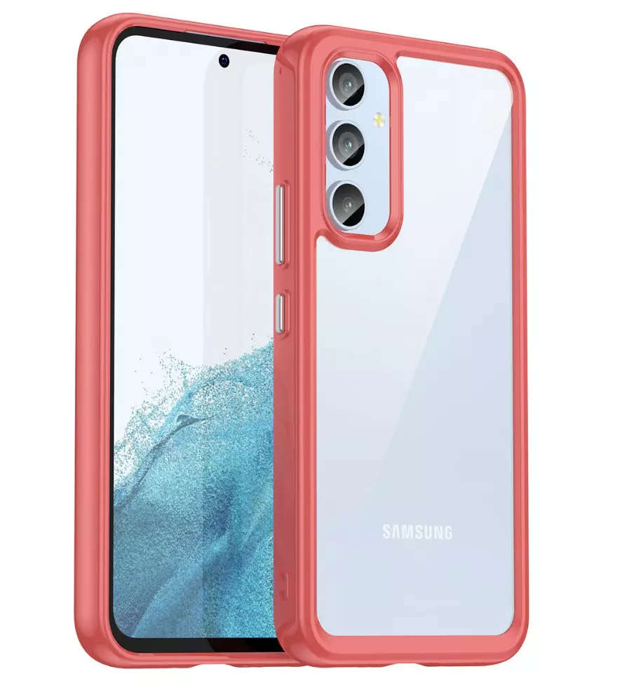 CellTime Shockproof Candy Clear Cover for Galaxy A54 5G - Coral (New)