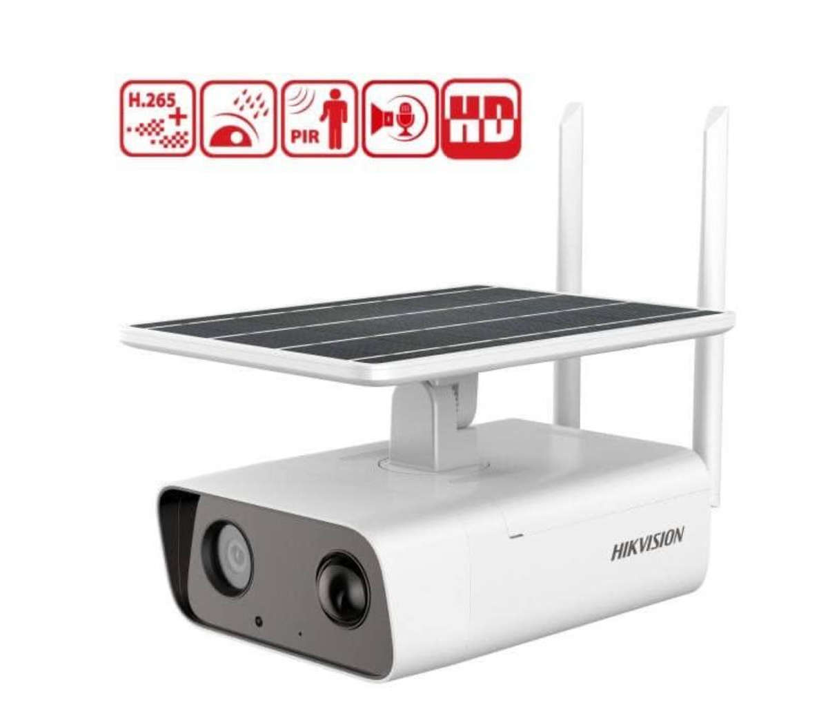 Hikvision 4MP solar 4G network camera, Human detection, 2 way audio (New, open-box)