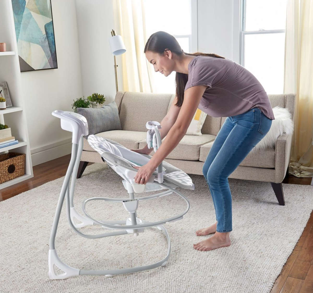 Ingenuity Simplecomfort Cradling Swing/Rocker Raylan