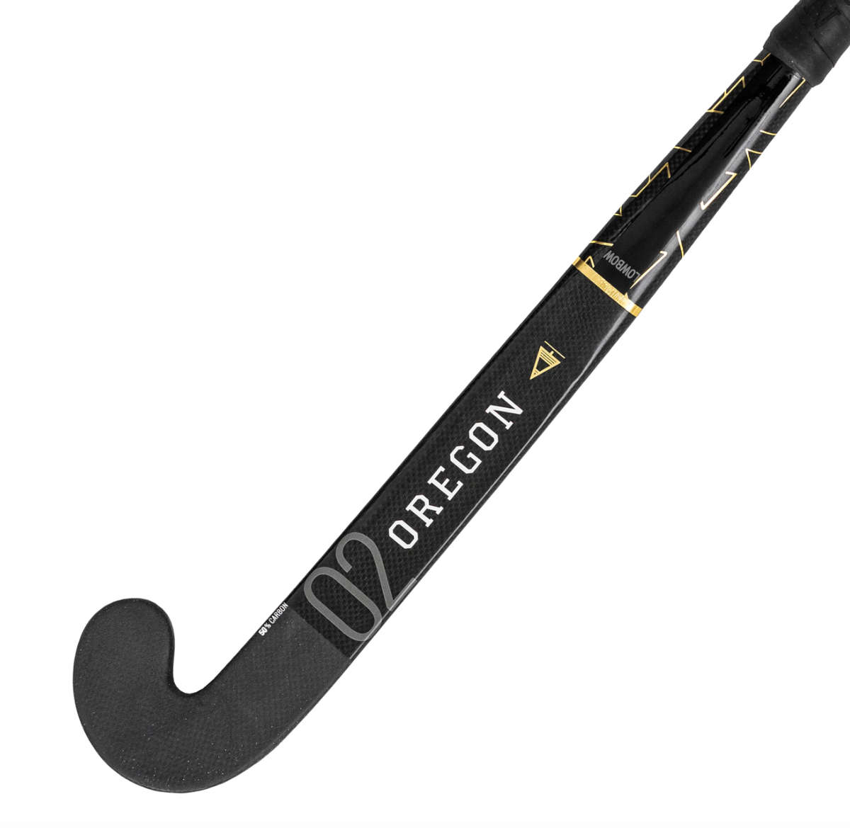 OREGON HOCKEY Wolf 02 Lowbow Hockey Stick - Black/Gold 37.5 in - Unisex